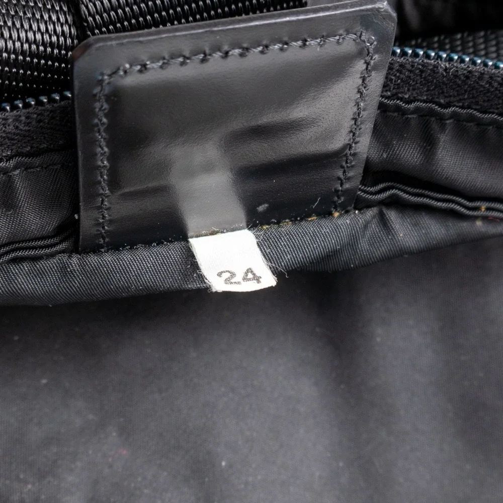 Prada Vintage Black Vela Nylon Small Flat Messenger Bag Adjustable Strap